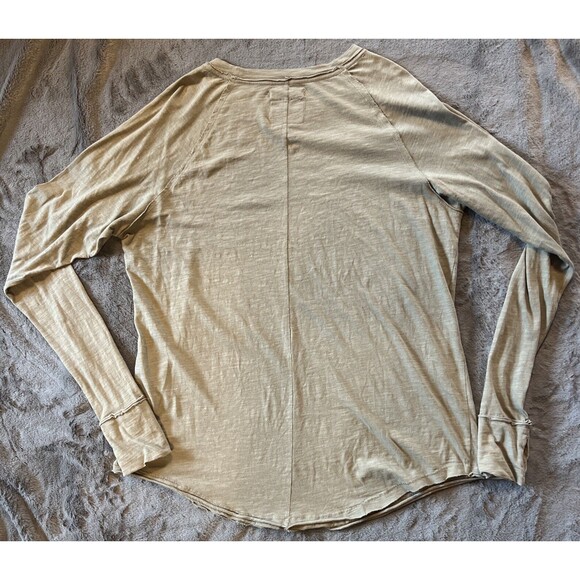 Free People We the Free Thumbhole Oversized Arden Long Sleeve Sage Green Sz Sm - Picture 7 of 7
